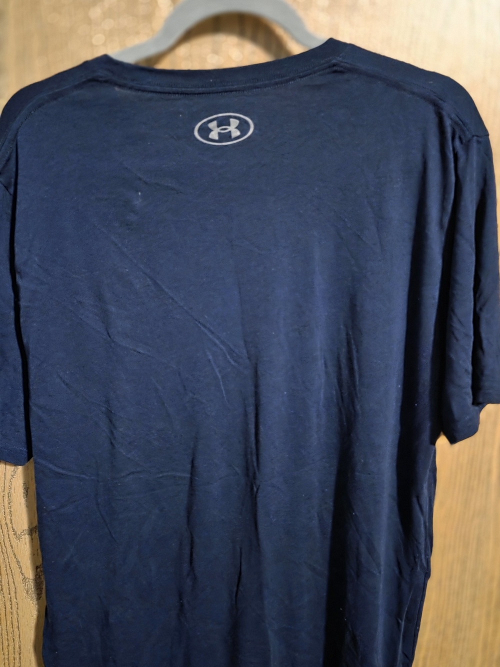 Under Armour Navy Short Sleeve Tee with Red Logo Graphic - Picture 3 of 3